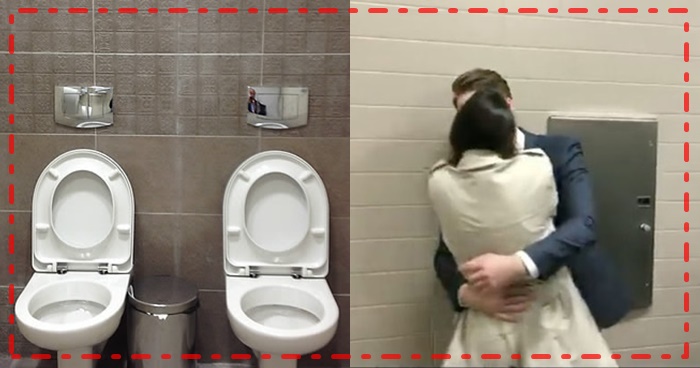 ‘화장실‘에서 결혼식을 올린 한 신혼부부 (동영상)